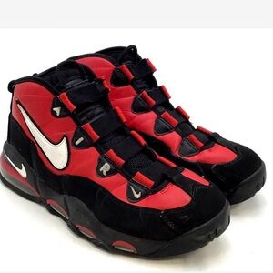 Nike Men's Air Max Uptempo 95 CK0892-600 Black Red Athletic Shoes - Size 9